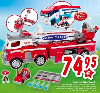 Promoties Rescue fire truck - Spin Master - Geldig van 19/10/2018 tot 08/12/2018 bij Cora