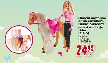 Promotions Cheval motorisé et sa cavalière gemotoriseerd paard met zijn rider clara - Produit maison - Cora - Valide de 19/10/2018 à 08/12/2018 chez Cora