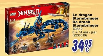 Promotions Le dragon stormbringer de draak stormbringer 70652 - Lego - Valide de 19/10/2018 à 08/12/2018 chez Cora