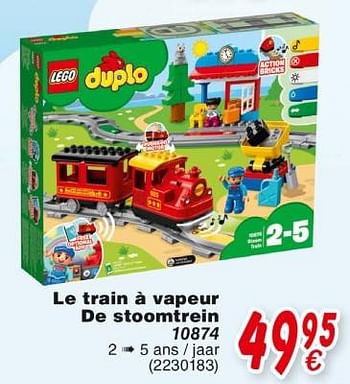 Promotions Le train à vapeur de stoomtrein 10874 - Lego - Valide de 19/10/2018 à 08/12/2018 chez Cora