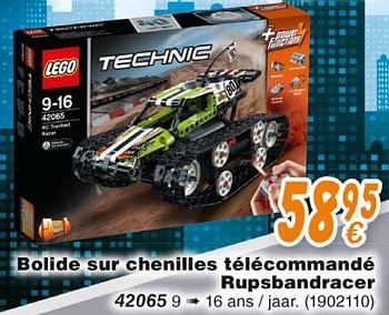 Promotions Bolide sur chenilles télécommandé rupsbandracer 42065 - Lego - Valide de 19/10/2018 à 08/12/2018 chez Cora