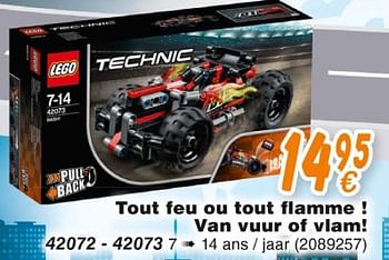 Promotions Tout feu ou tout flamme ! van vuur of vlam! 42072 - 42073 - Lego - Valide de 19/10/2018 à 08/12/2018 chez Cora