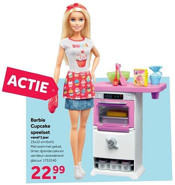 Besmettelijke ziekte Spelling Nadruk Mattel Barbie cupcake speelset - Promotie bij Intertoys