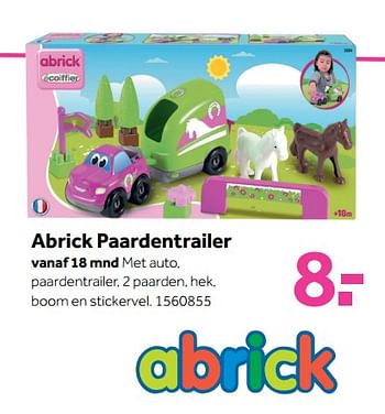 Promoties Abrick paardentrailer - Ecoiffier - Geldig van 08/10/2018 tot 09/12/2018 bij Intertoys