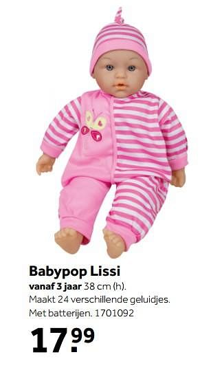 Promoties Babypop lissi - Huismerk - Intertoys - Geldig van 08/10/2018 tot 09/12/2018 bij Intertoys