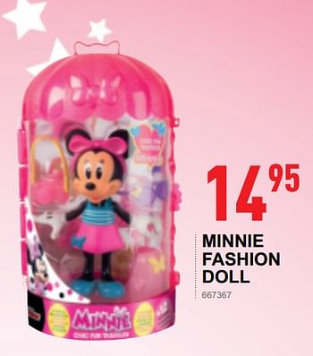 Promoties Minnie fashion doll - Minnie Mouse - Geldig van 17/10/2018 tot 08/12/2018 bij Trafic