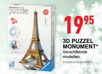 Promotions 3d puzzel monument - Ravensburger - Valide de 17/10/2018 à 08/12/2018 chez Trafic