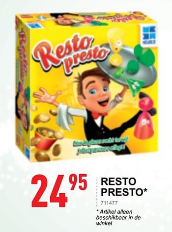 Promoties Resto presto - Megableu - Geldig van 17/10/2018 tot 08/12/2018 bij Trafic