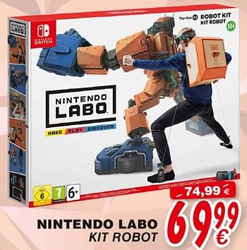 Promoties Nintendo labo kit robot - Nintendo - Geldig van 19/10/2018 tot 08/12/2018 bij Cora