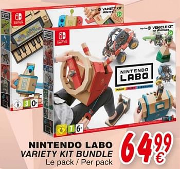 Promoties Nintendo labo variety kit bundle - Nintendo - Geldig van 19/10/2018 tot 08/12/2018 bij Cora
