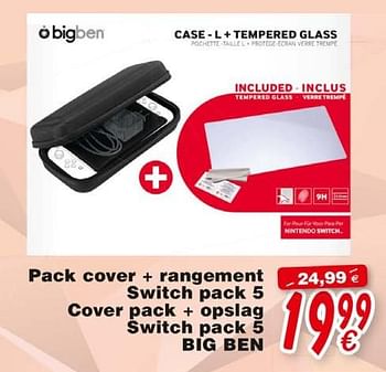 Promoties Pack cover + rangement switch pack 5 cover pack + opslag switch pack 5 big ben - BIGben - Geldig van 19/10/2018 tot 08/12/2018 bij Cora
