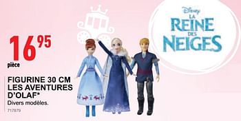 Promoties Figurine 30 cm les aventures d`olaf - Disney  Frozen - Geldig van 17/10/2018 tot 08/12/2018 bij Trafic