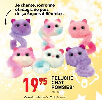Promotions Peluche chat pomsies - Produit maison - Trafic  - Valide de 17/10/2018 à 08/12/2018 chez Trafic