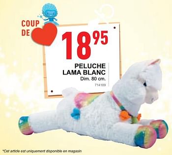 Promotions Peluche lama blanc - Produit maison - Trafic  - Valide de 17/10/2018 à 08/12/2018 chez Trafic