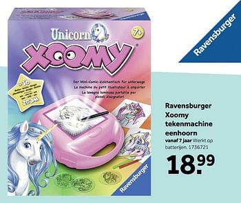 Promoties Ravensburger xoomy tekenmachine eenhoorn - Ravensburger - Geldig van 08/10/2018 tot 09/12/2018 bij Intertoys