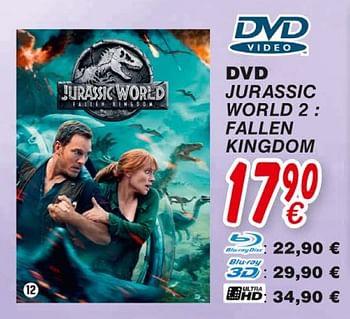 Promotions Dvd jurassic world 2 : fallen kingdom - Produit maison - Cora - Valide de 19/10/2018 à 08/12/2018 chez Cora