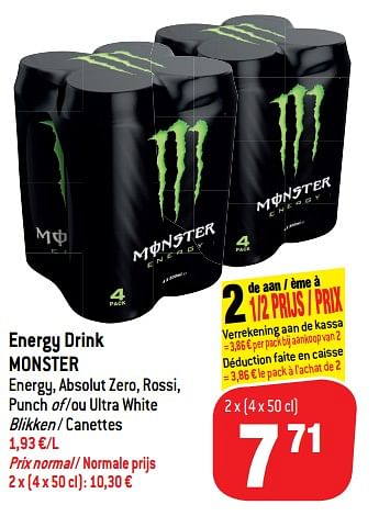 Promotions Energy drink monster - Monster - Valide de 24/10/2018 à 06/12/2018 chez Match