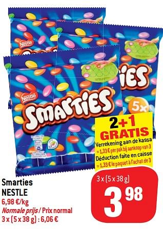 Promoties Smarties nestle - Nestlé - Geldig van 24/10/2018 tot 06/12/2018 bij Match