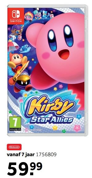Promoties Kirby star allies - Nintendo - Geldig van 08/10/2018 tot 09/12/2018 bij Intertoys