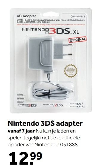 Voordracht Dank je Migratie Nintendo Nintendo 3ds adapter - Promotie bij Intertoys