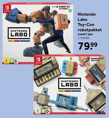 Promoties Nintendo labo toy-con robotpakket - Nintendo - Geldig van 08/10/2018 tot 09/12/2018 bij Intertoys