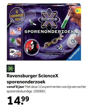 Promoties Ravensburger sciencex sporenonderzoek - Ravensburger - Geldig van 08/10/2018 tot 09/12/2018 bij Intertoys
