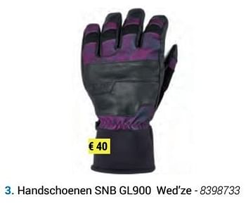 Promoties Handschoenen snb gl900 wed`ze - Wed'ze - Geldig van 08/10/2018 tot 23/12/2018 bij Decathlon
