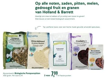 Promoties Biologische pompoenpitten - Huismerk - Holland & Barrett - Geldig van 22/10/2018 tot 11/11/2018 bij Holland & Barret