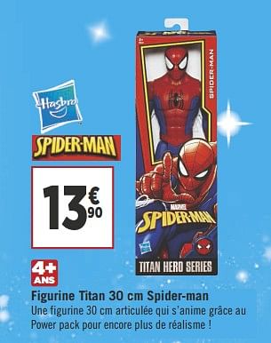 Promoties Figurine titan spider-man - Hasbro - Geldig van 15/10/2018 tot 25/11/2018 bij Géant Casino