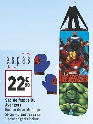 Sac de best sale frappe avengers