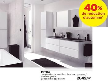 Promotions Mitra composition de meuble - blanc mat plan en granit - Storke - Valide de 29/10/2018 à 01/12/2018 chez X2O