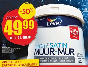 Promoties Muurverf levis - Levis - Geldig van 31/10/2018 tot 05/11/2018 bij BricoPlanit