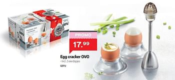 Promoties Egg cracker ovo - Gefu - Geldig van 24/10/2018 tot 24/11/2018 bij ShopWillems