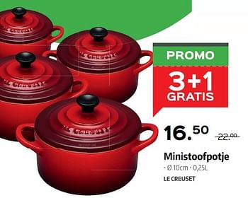 Promoties Le creuset ministoofpotje - Le creuset - Geldig van 24/10/2018 tot 24/11/2018 bij ShopWillems