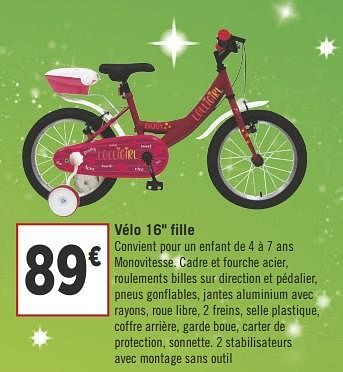 Produit Maison G ant Casino V lo 16 fille En promotion chez