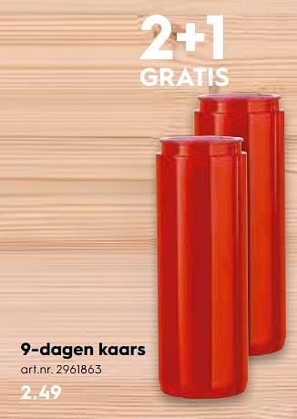Promoties 9-dagen kaars - Spaas - Geldig van 24/10/2018 tot 06/11/2018 bij Blokker