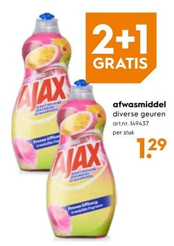 Promoties Afwasmiddel - Ajax - Geldig van 24/10/2018 tot 06/11/2018 bij Blokker