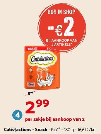 Promoties Catisfactions - snack - Catisfactions - Geldig van 24/10/2018 tot 04/11/2018 bij Tom&Co