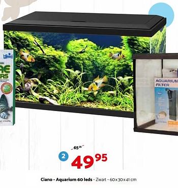 Promoties Ciano - aquarium 60 leds - Ciano - Geldig van 24/10/2018 tot 04/11/2018 bij Tom&Co