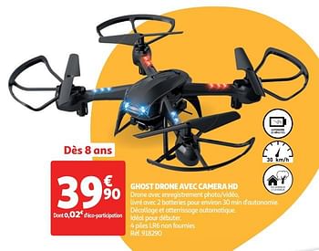 Promotions Ghost drone avec camera hd - Irdrone - Valide de 19/10/2018 à 16/12/2018 chez Auchan Ronq