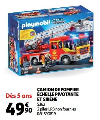 camion pompier playmobil auchan