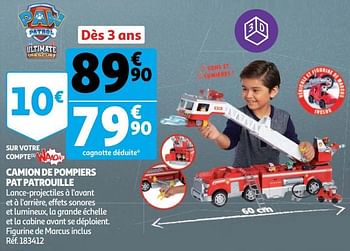 Paw Patrol Camion De Pompiers Pat Patrouille En Promotion Chez Auchan Ronq