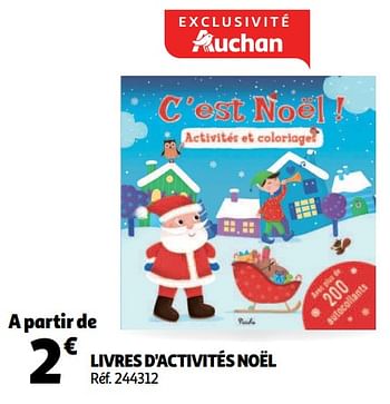 Promotions Livres d`activités noël - Produit Maison - Auchan Ronq - Valide de 19/10/2018 à 16/12/2018 chez Auchan Ronq