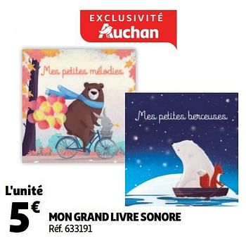 Promotions Mon grand livre sonore - Produit Maison - Auchan Ronq - Valide de 19/10/2018 à 16/12/2018 chez Auchan Ronq