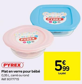 Pyrex Plat En Verre Pour Bebe En Promotion Chez Carrefour