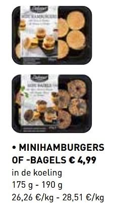Promotions Minihamburgers of -bagels - Deluxe - Valide de 29/10/2018 à 31/12/2018 chez Lidl