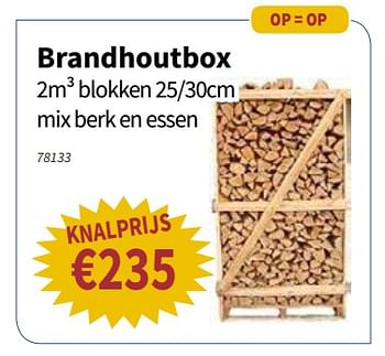 Promoties Brandhoutbox - Huismerk - Cevo - Geldig van 25/10/2018 tot 07/11/2018 bij Cevo Market