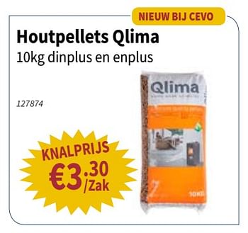 Promoties Houtpellets qlima - Huismerk - Cevo - Geldig van 25/10/2018 tot 07/11/2018 bij Cevo Market
