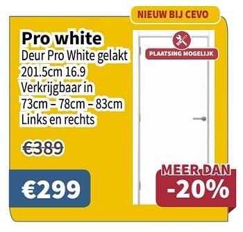 Promoties Pro white - Huismerk - Cevo - Geldig van 25/10/2018 tot 07/11/2018 bij Cevo Market