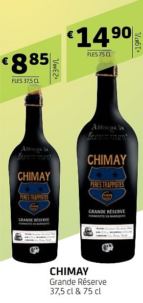 Promoties Chimay grande réserve - Chimay - Geldig van 26/10/2018 tot 06/11/2018 bij BelBev